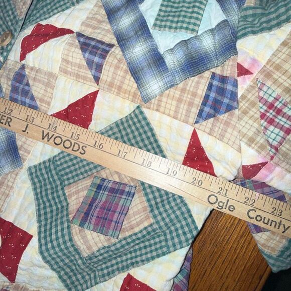 Vintage PatchMagic Reversible Quilted Jacket Women’s Patchwork Plaid Country Cot - Picture 13 of 15